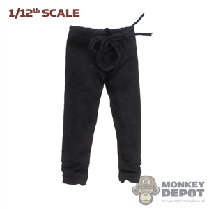 Monkey Depot - Pants: Coo Models 1/12th Mens Black Trousers