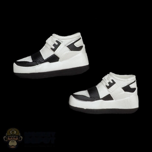 Monkey Depot - Shoes: Fire Girl Female Black & White Sneakers